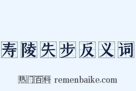 寿陵失步反义词是什么意思的图片